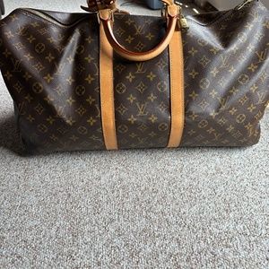 Louis Vuitton Keepall Bandoliere Bag Monogram Canvas Size 55 Inches, Used 1 Time